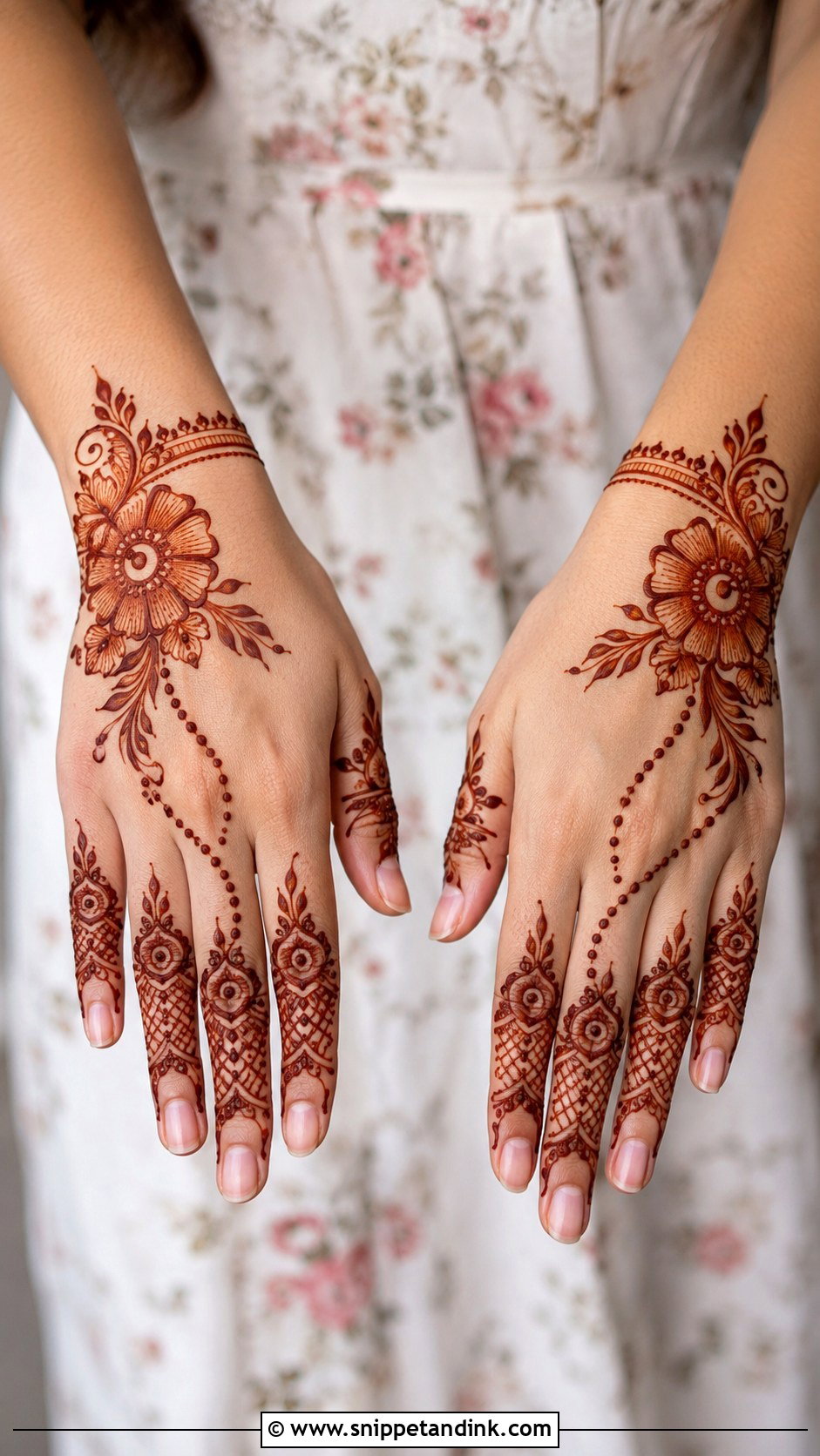 Easy Back Hand Mehndi Design - Snippet and Ink - 35 Back Hand Mehndi Design Ideas