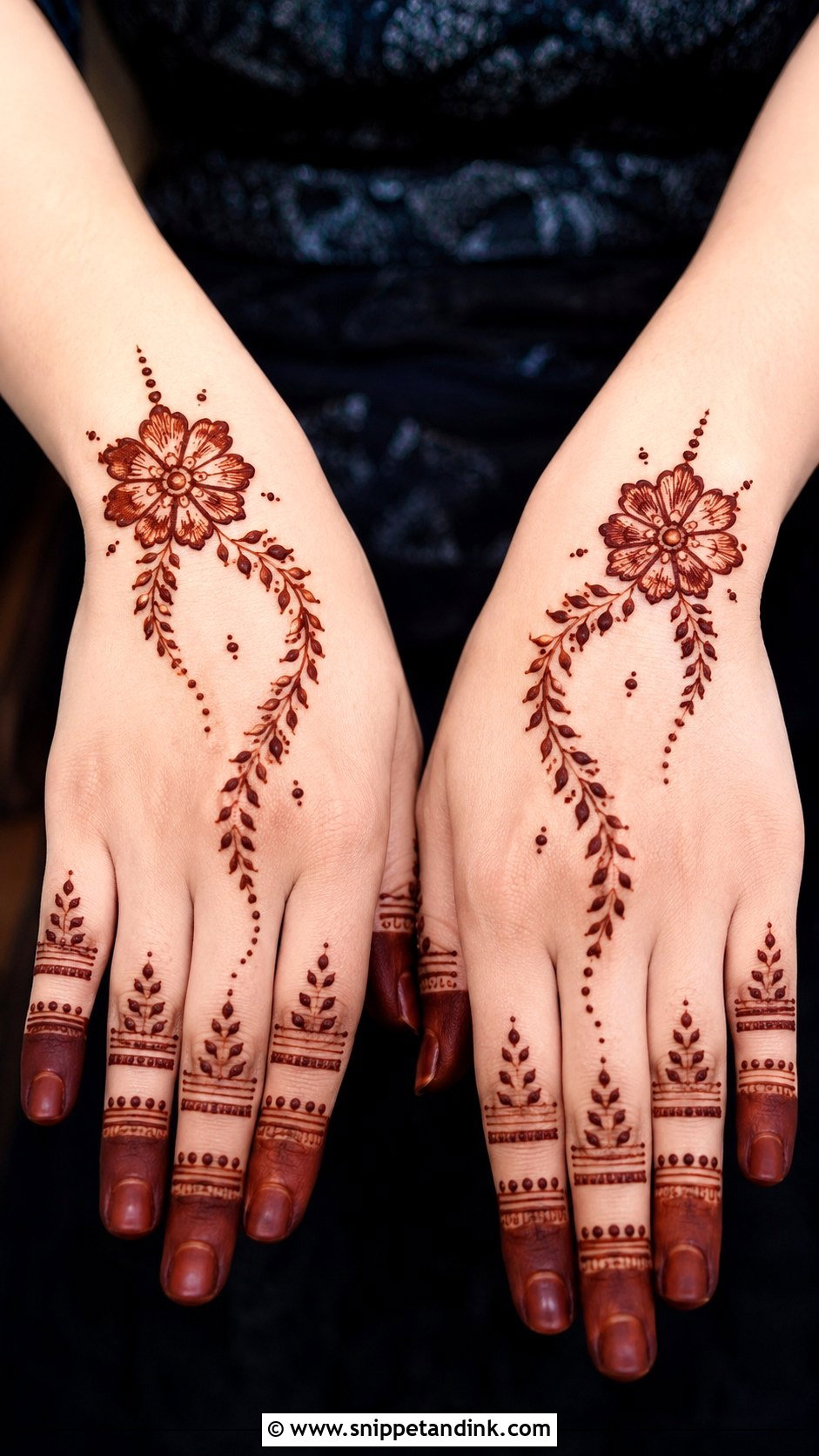 Easy Back Hand Mehndi Design For Beginners - Snippet and Ink - 35 Simple Beautiful Back Hand Mehndi Designs