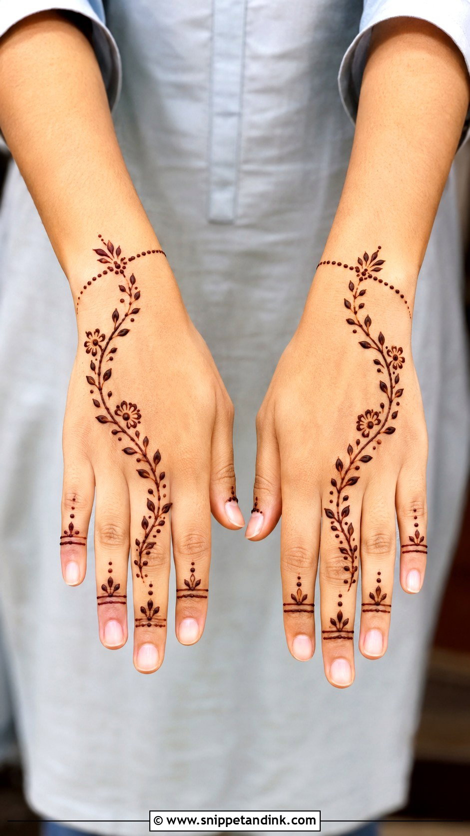 Easy Bel Mehndi Design For Beginners - Snippet and Ink - 30 Bel Mehndi Designs