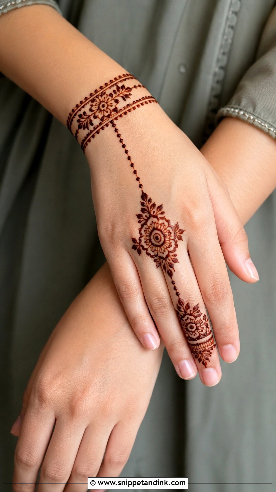 Easy Bracelet Mehndi Design - Snippet and Ink - 35 Easy Mehndi Designs for Beginners