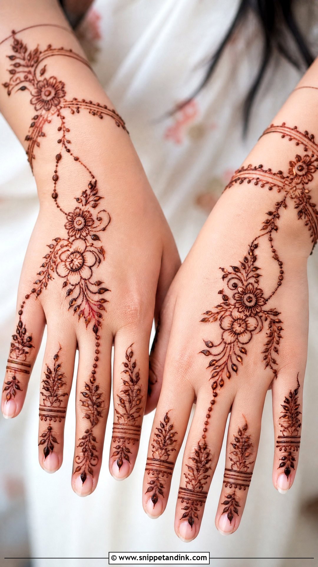 Easy Bridal Mehndi Design Back Hand - Snippet and Ink - 20 Easy Bridal Mehndi Designs
