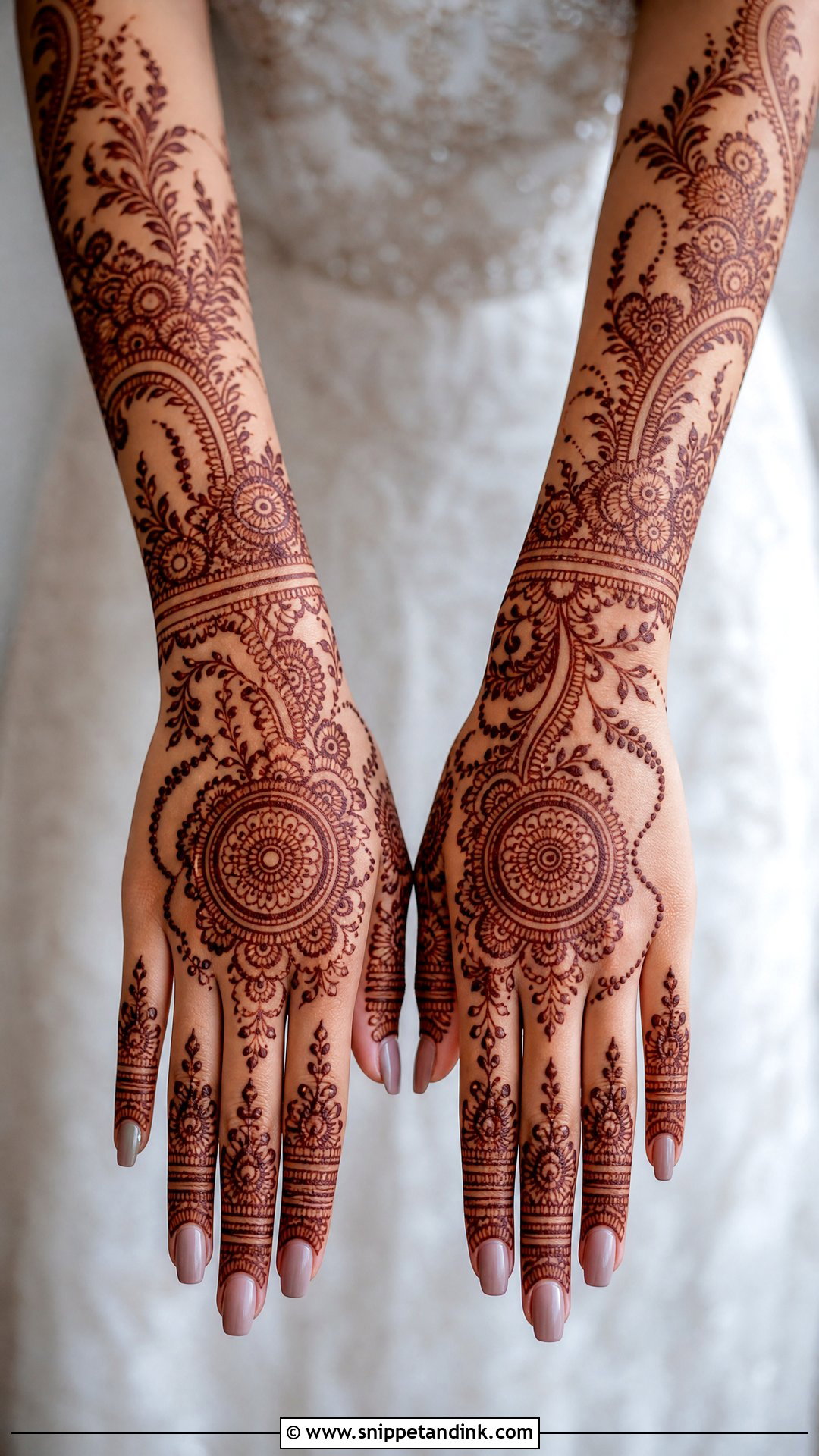Easy Bridal Mehndi Design For Long Hands - Snippet and Ink - 20 Easy Bridal Mehndi Designs