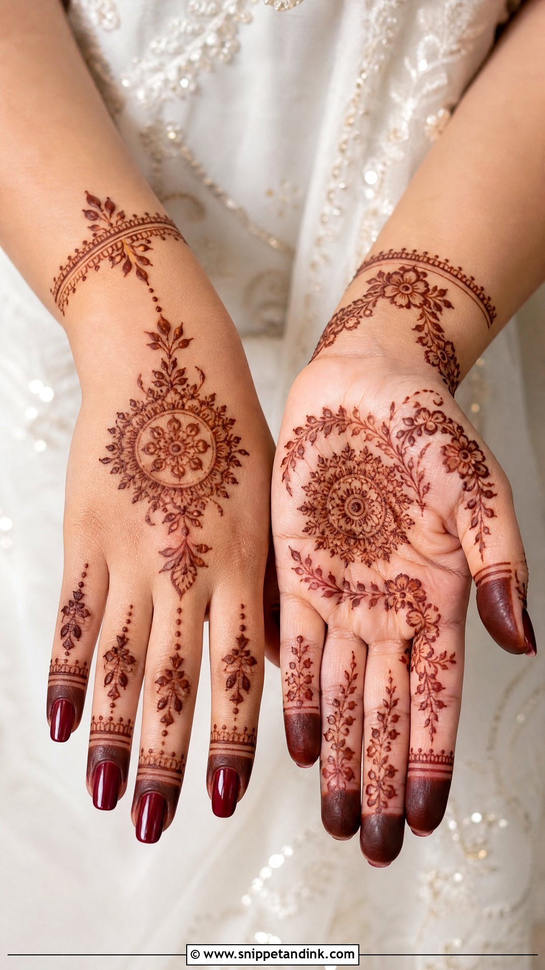 Easy Bridal Mehndi Design For Nikkah - Snippet and Ink - 20 Easy Bridal Mehndi Designs