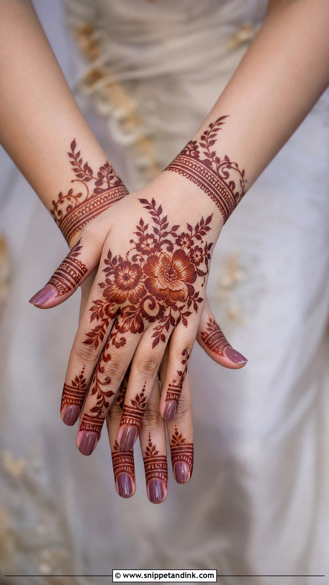 Easy Bridal Mehndi Design For Reception - Snippet and Ink - 20 Easy Bridal Mehndi Designs