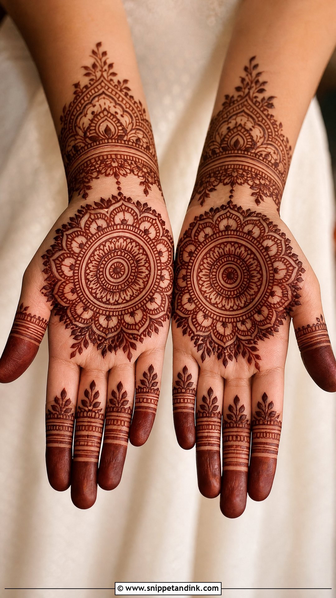 Easy Bridal Mehndi Design With Mandala - Snippet and Ink - 20 Easy Bridal Mehndi Designs