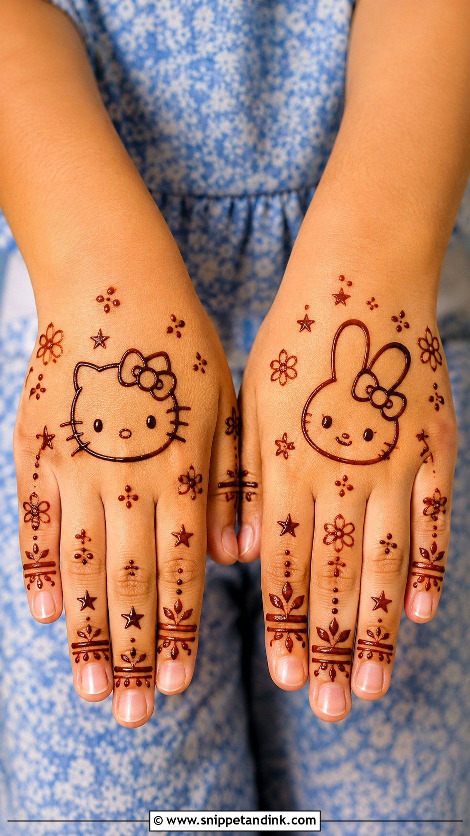 Easy Cartoon Mehndi Design for Kids - Snippet and Ink - 30 Very Easy Mehndi Designs for Kids