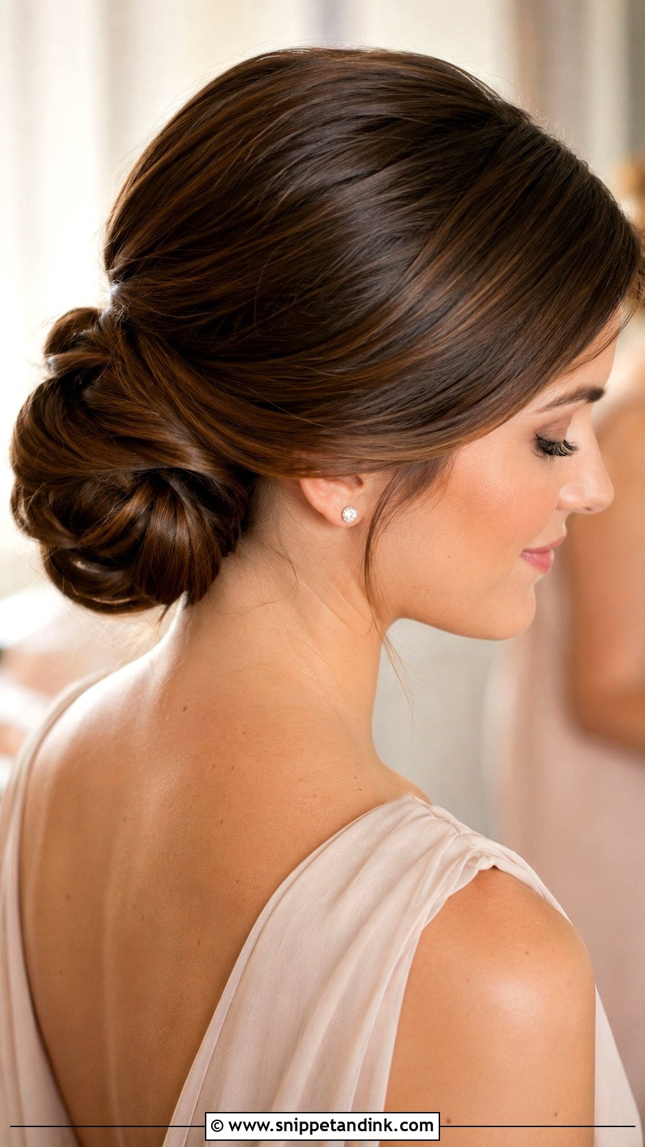 Easy Chignon Bridesmaid Updo - Snippet and Ink - 20 Easy Bridesmaid Updo Ideas