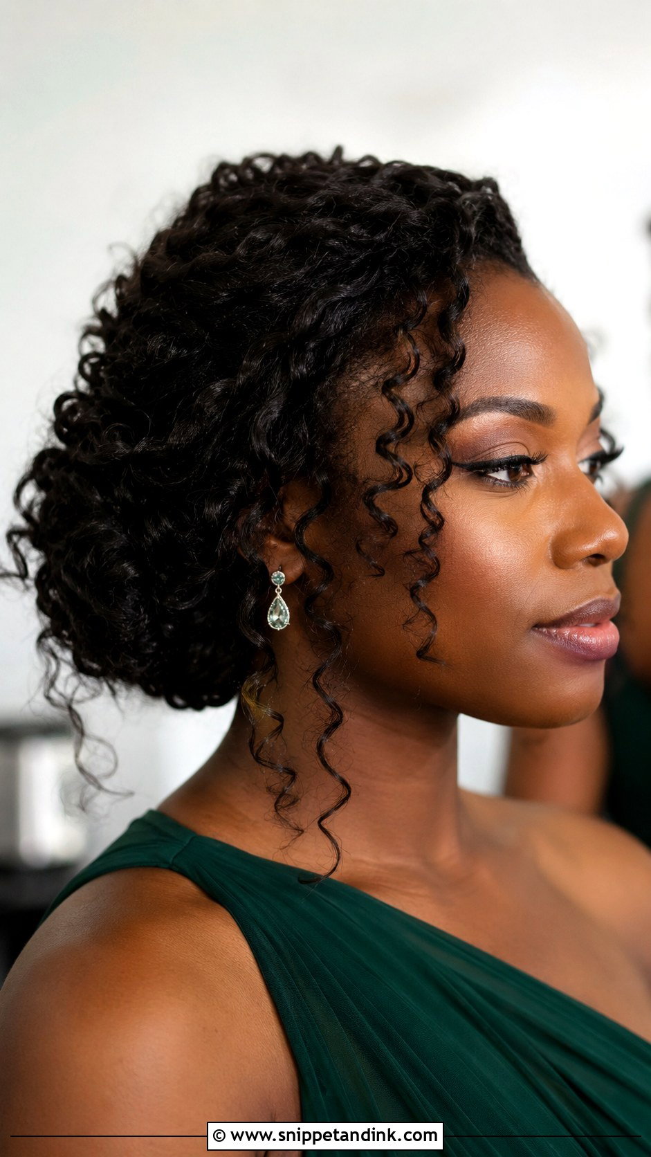 Easy Curly Bridesmaid Updo - Snippet and Ink - 20 Easy Bridesmaid Updo Ideas