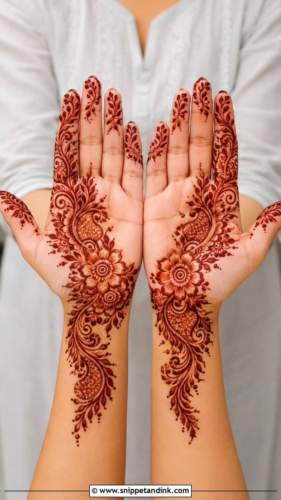 Easy Diagonal Palm Mehndi Design - Snippet and Ink - 35 Simple Easy Palm Mehndi Design Ideas