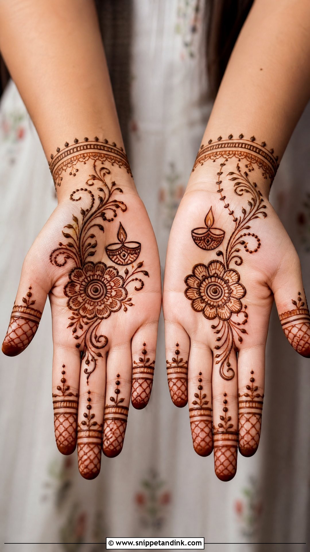 Easy Diwali Mehndi Design - Snippet and Ink - 30 Diwali Mehndi Designs