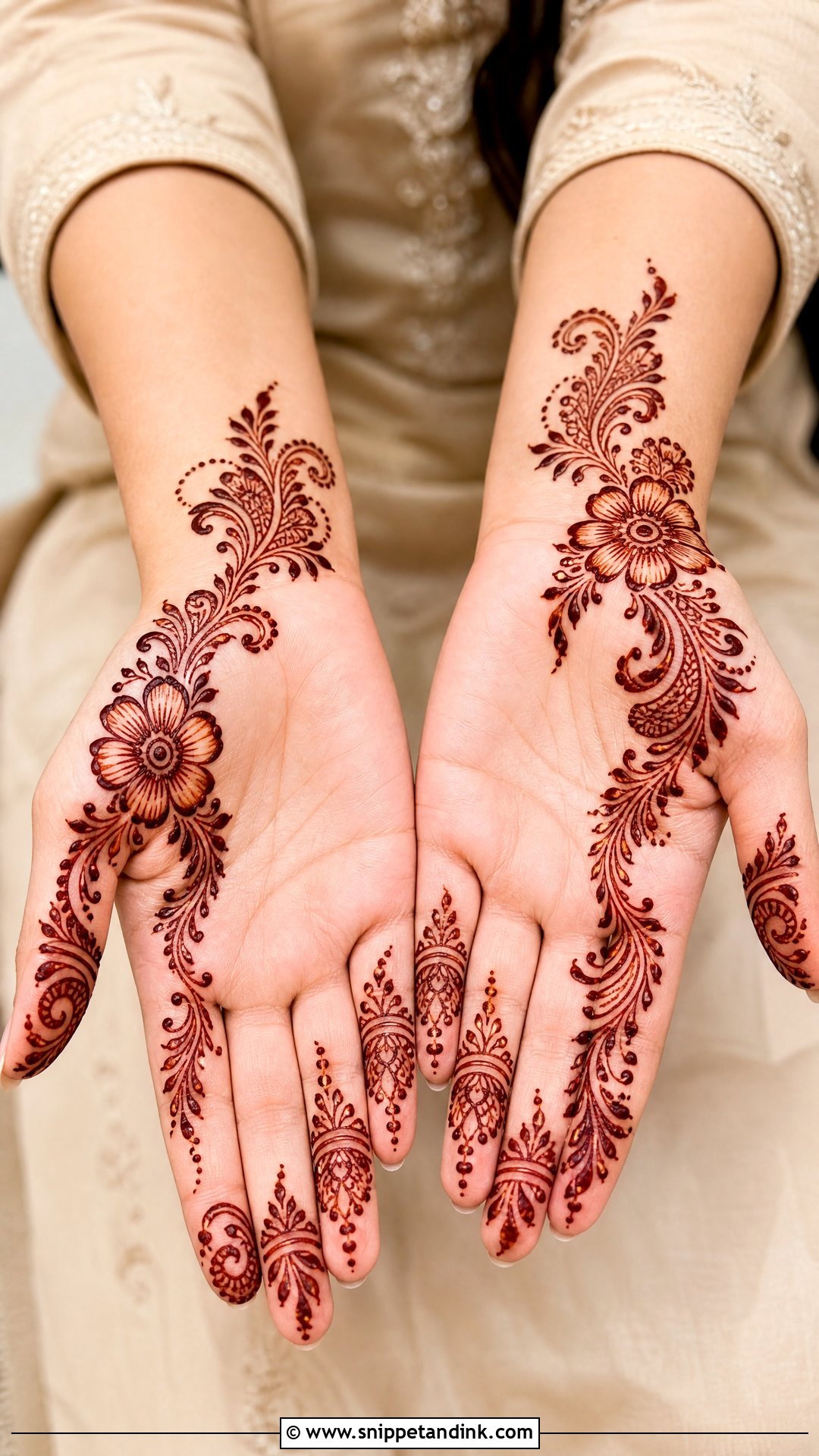 Easy Eid Front Hand Mehndi Design - Snippet and Ink - 35 Simple Easy Front Hand Mehndi Designs