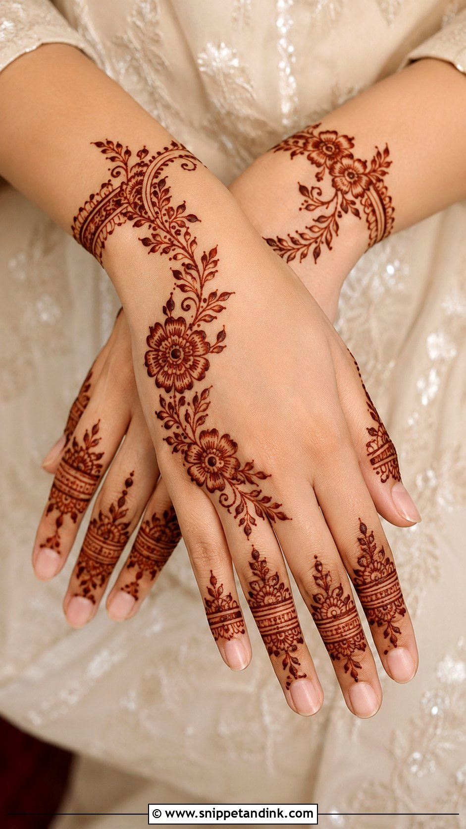 Easy Eid Mehndi Design - Snippet and Ink - 35 Easy Mehndi Designs for Beginners