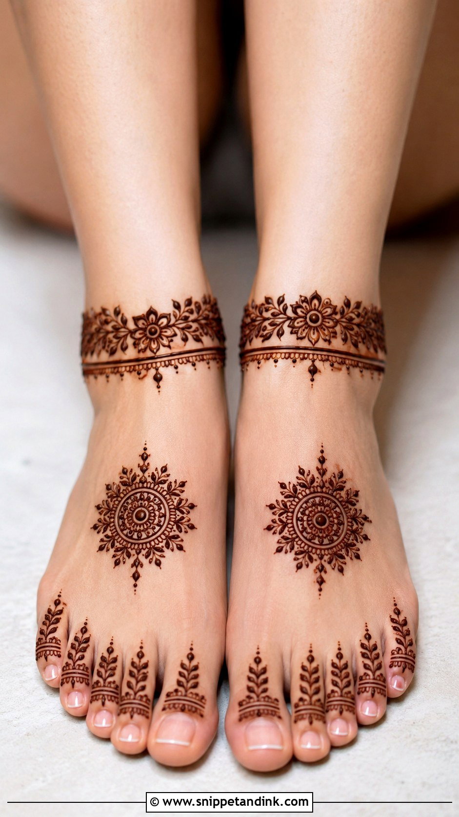 Easy Feet Mehndi Design - Snippet and Ink - 35 Easy Mehndi Design Ideas