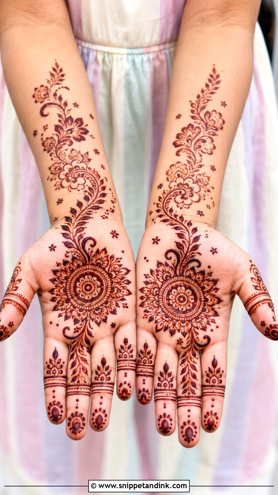 Easy Festival Mehndi Design for Kids - Snippet and Ink - 30 Very Easy Mehndi Designs for Kids