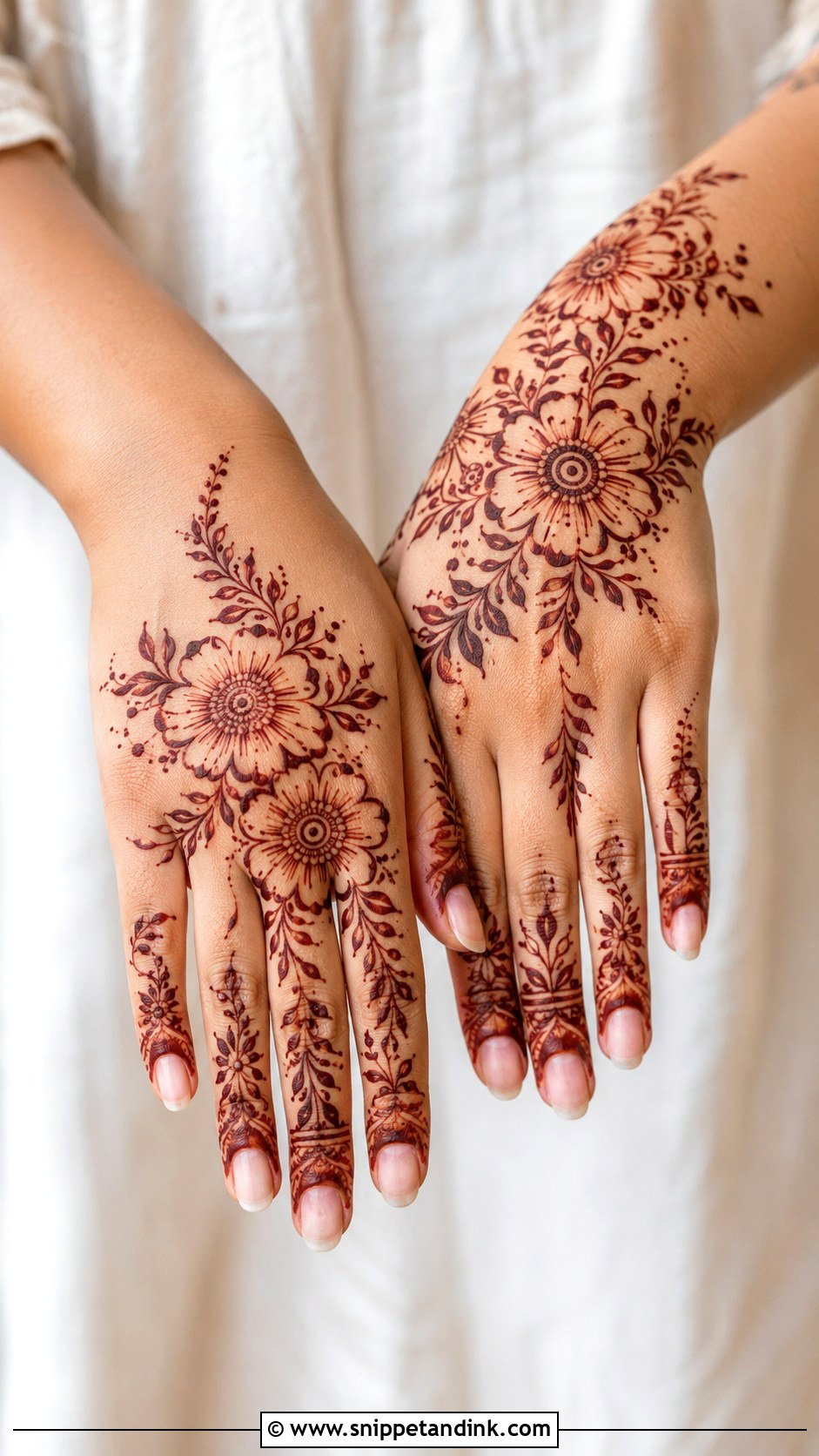 Easy Floral Mehndi Design - Snippet and Ink - 30 Simple and Easy Mehndi Designs