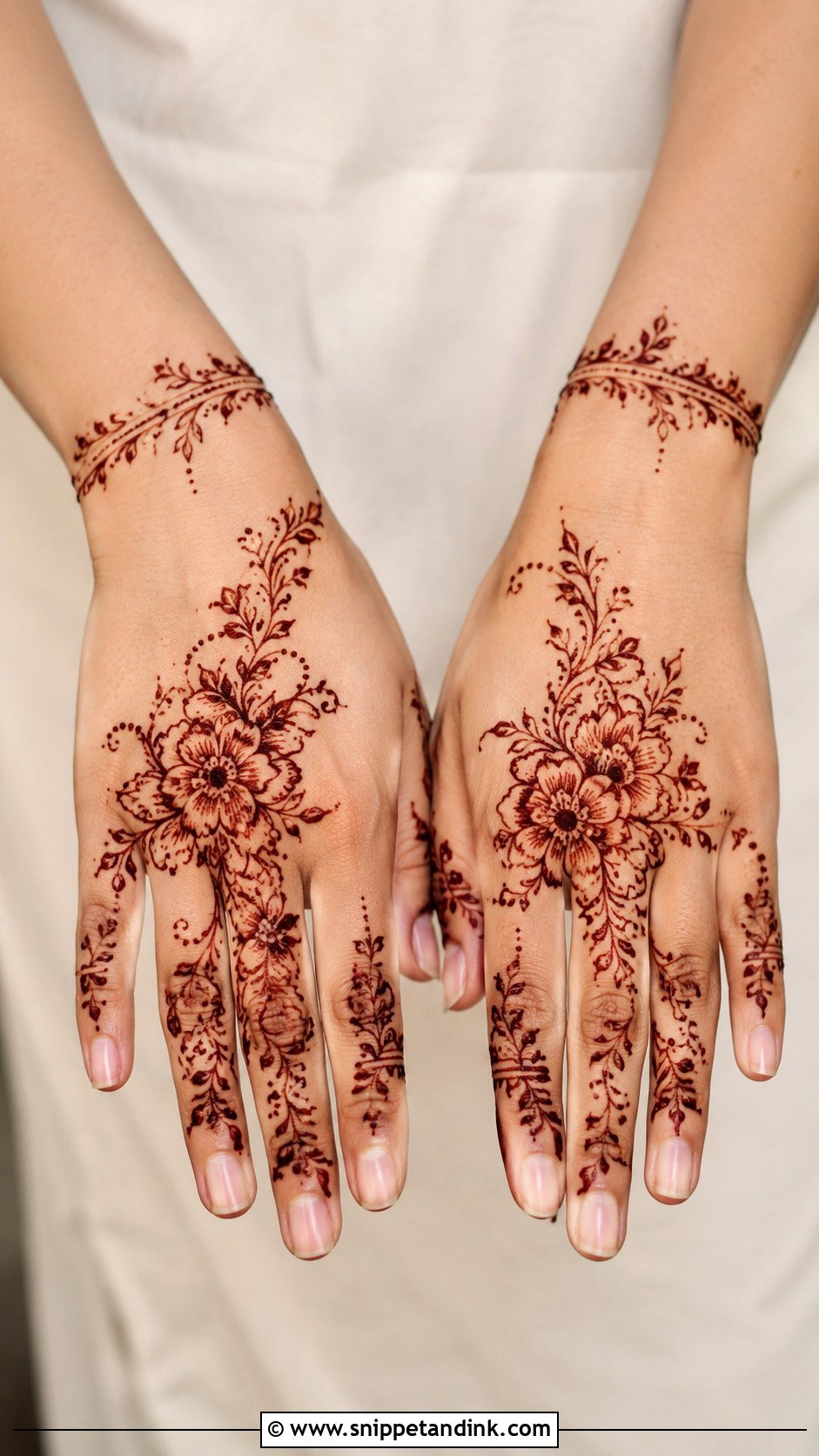 Easy Flower Mehndi Design - Snippet and Ink - 35 Simple Easy Mehndi Designs