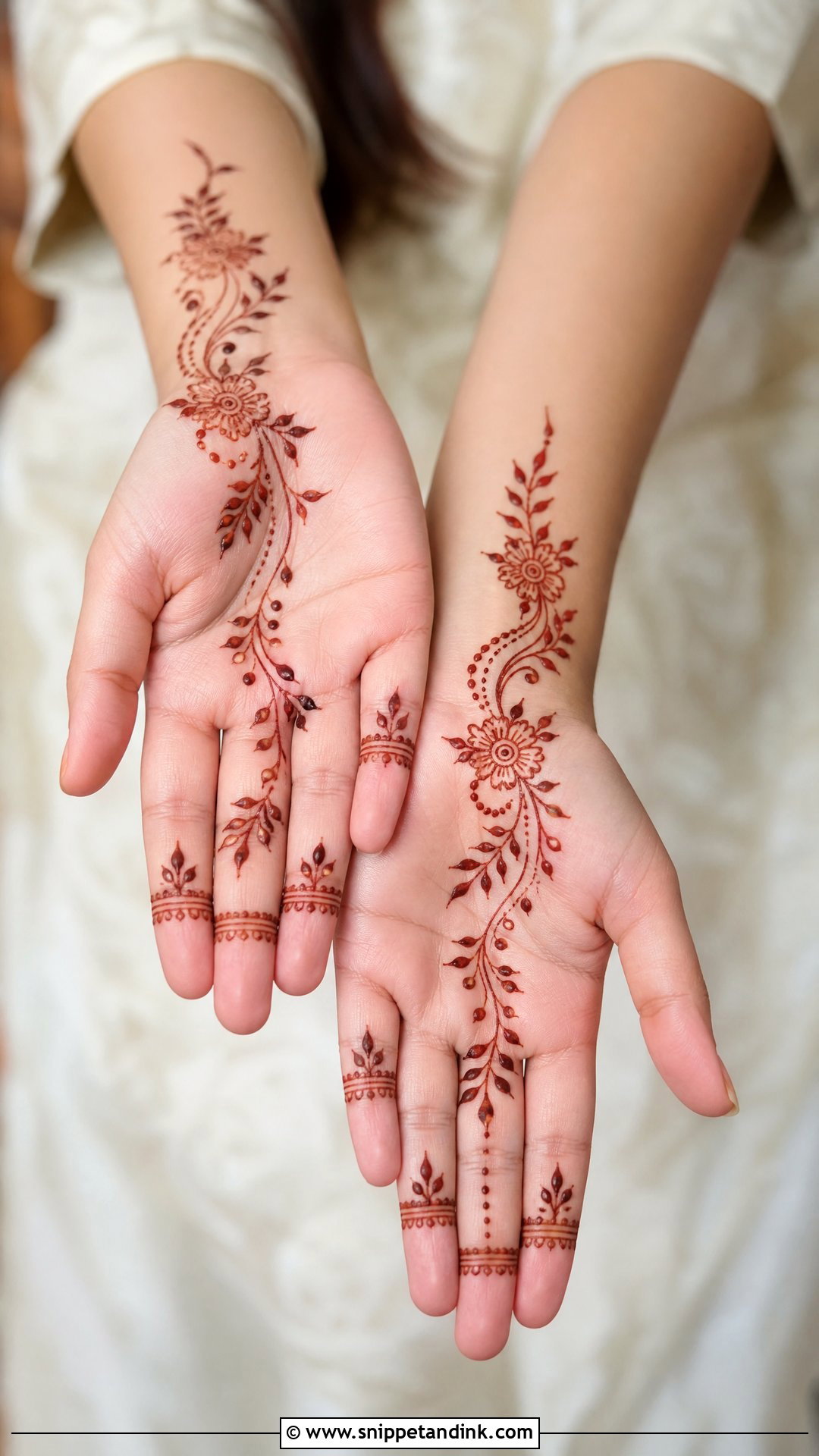 Easy Front Hand Mehndi Design - Snippet and Ink - 35 Simple Easy Front Hand Mehndi Designs