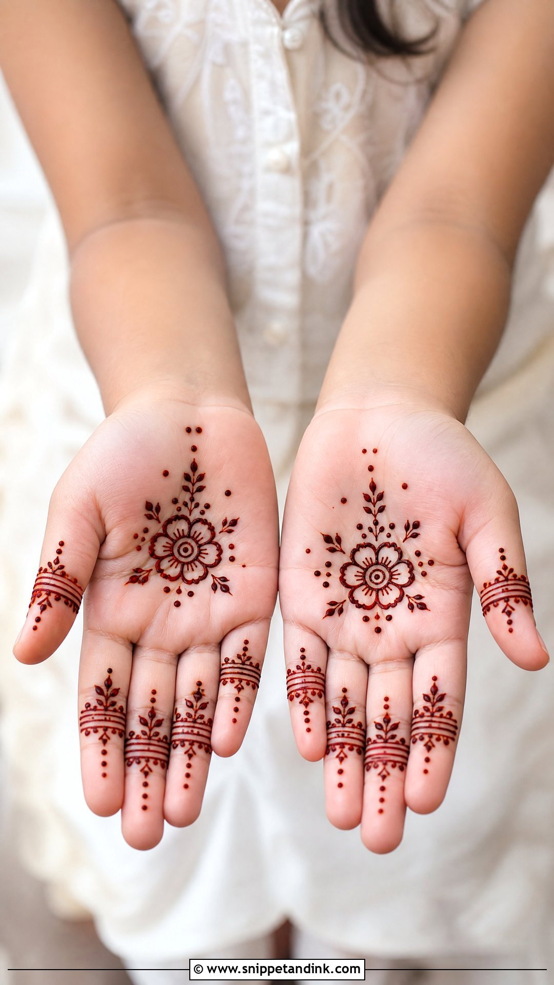 Easy Front Hand Mehndi Design For Kids - Snippet and Ink - 35 Simple Easy Front Hand Mehndi Designs