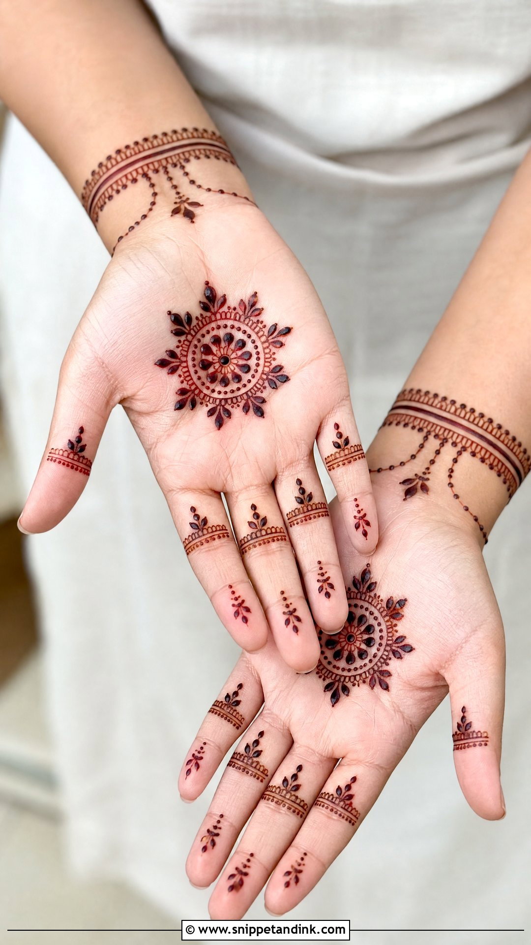 Easy Front Hand Mehndi Design With Dots - Snippet and Ink - 35 Simple Easy Front Hand Mehndi Designs