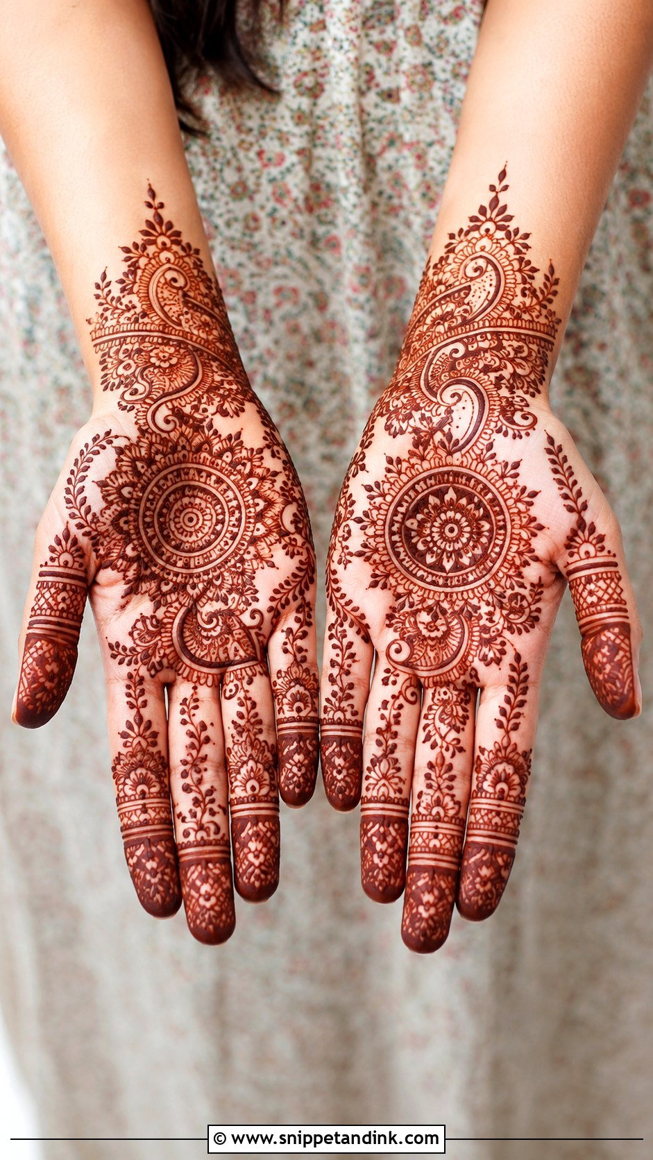 Easy Full Hand Mehndi Design - Snippet and Ink - 35 Easy Mehndi Designs for Beginners