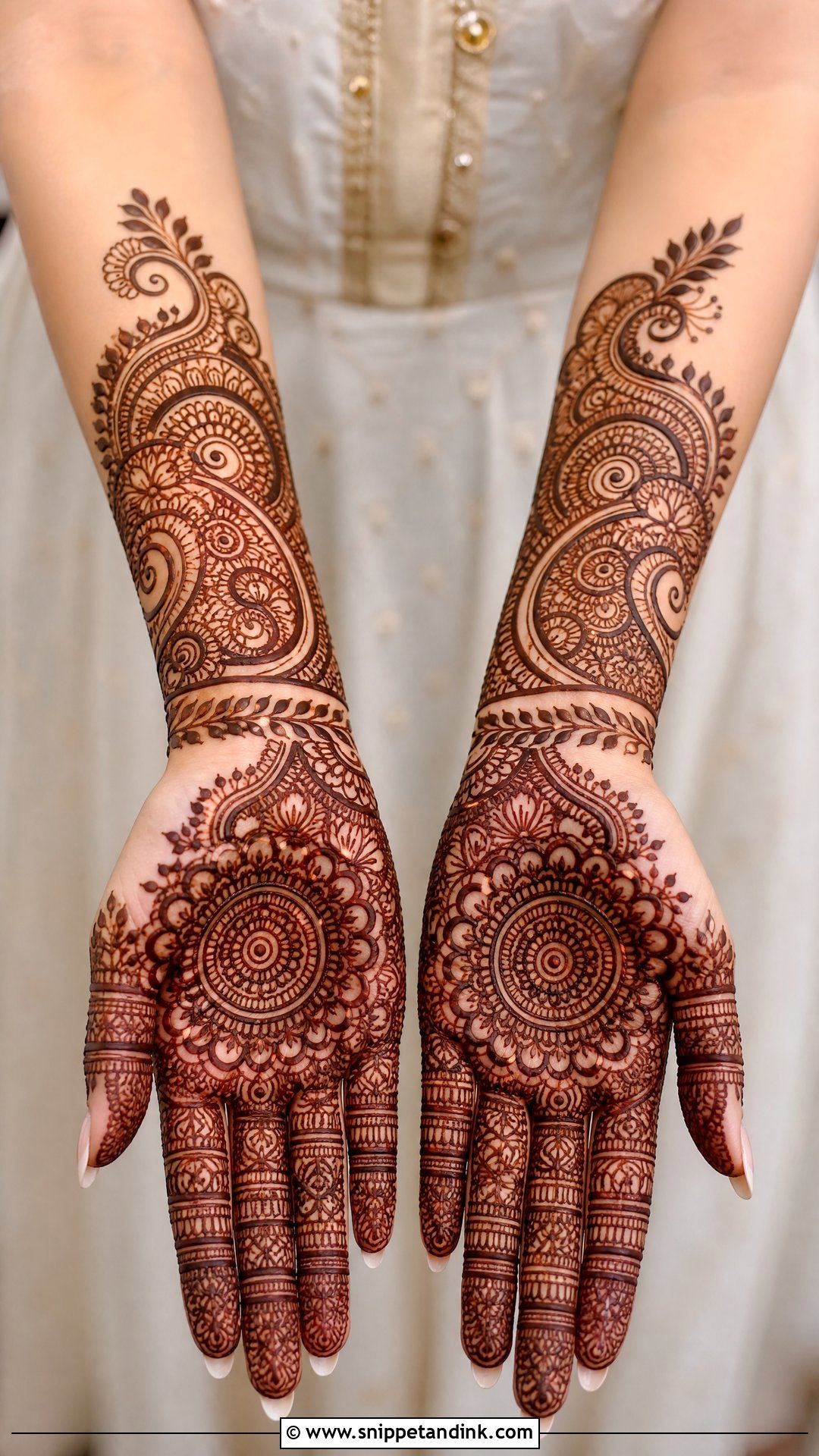 Easy Full Hand Mehndi Design - Snippet and Ink - 35 Easy Mehndi Designs
