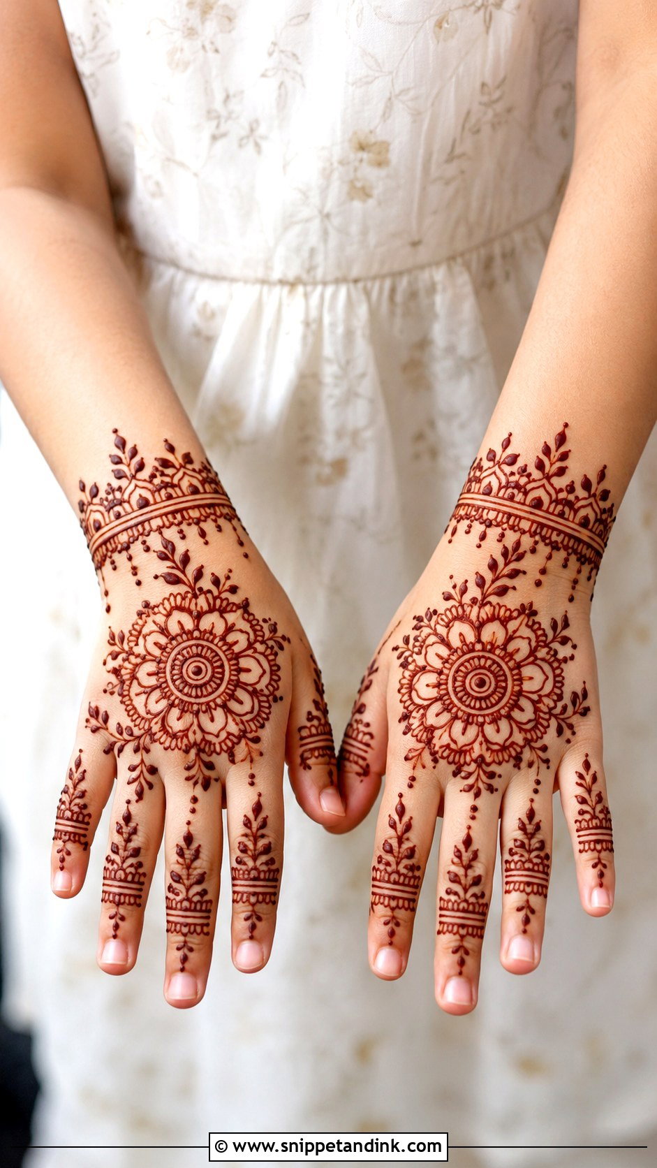 Easy Full Hand Mehndi Design for Kids - Snippet and Ink - 30 Very Easy Mehndi Designs for Kids