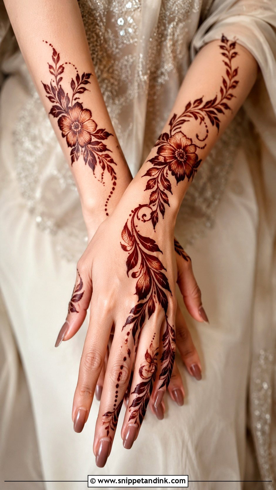 Easy Gulf Mehndi Design - Snippet and Ink - 35 Easy Mehndi Design Ideas