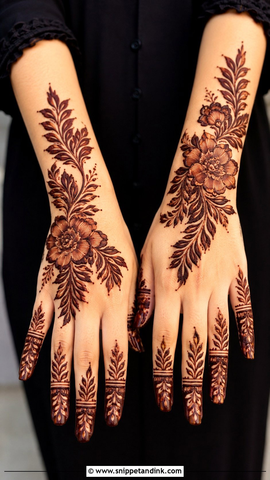 Easy Gulf Mehndi Design - Snippet and Ink - 35 Easy Mehndi Designs for Beginners
