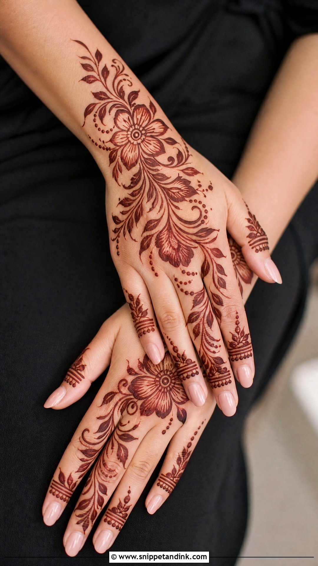Easy Gulf Mehndi Design - Snippet and Ink - 35 Easy Mehndi Designs
