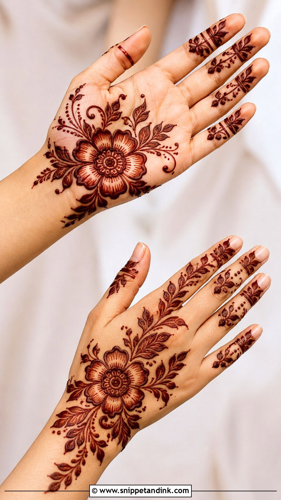Easy Gulf Mehndi Design - Snippet and Ink - 35 Mehndi Designs for Beginners