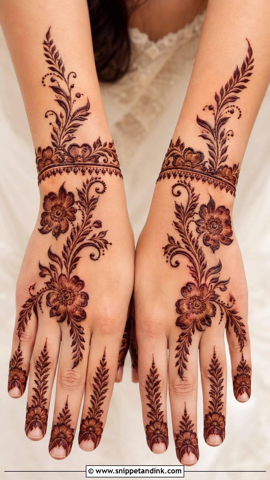 Easy Gulf Mehndi Design - Snippet and Ink - 30 Simple and Easy Mehndi Designs