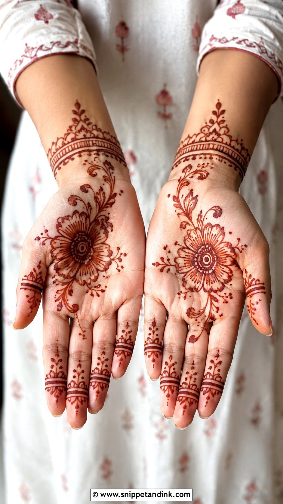 Easy Half Hand Mehndi Design - Snippet and Ink - 35 Half Hand Mehndi Design Ideas