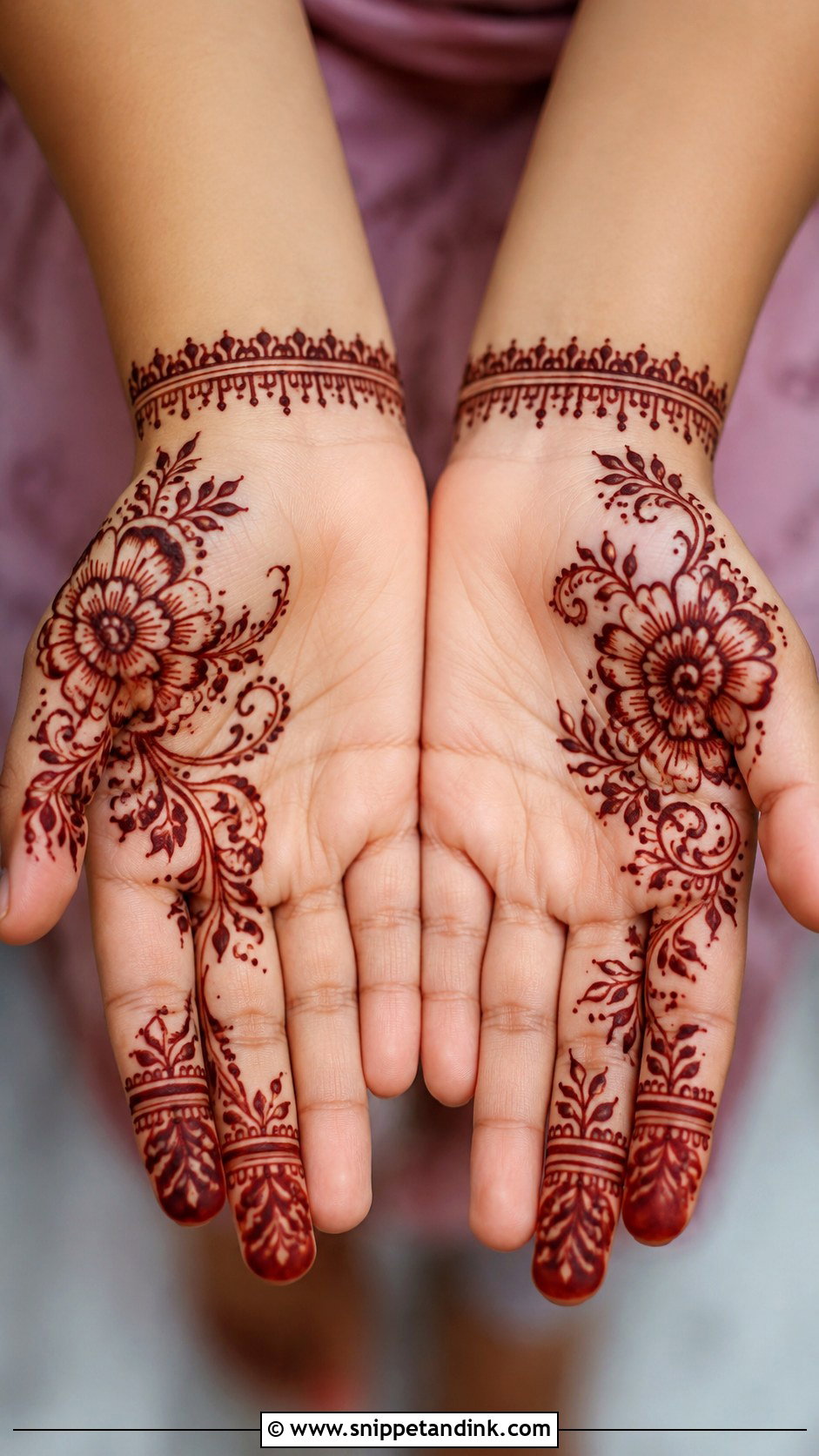 Easy Half Hand Mehndi Design for Kids - Snippet and Ink - 30 Very Easy Mehndi Designs for Kids