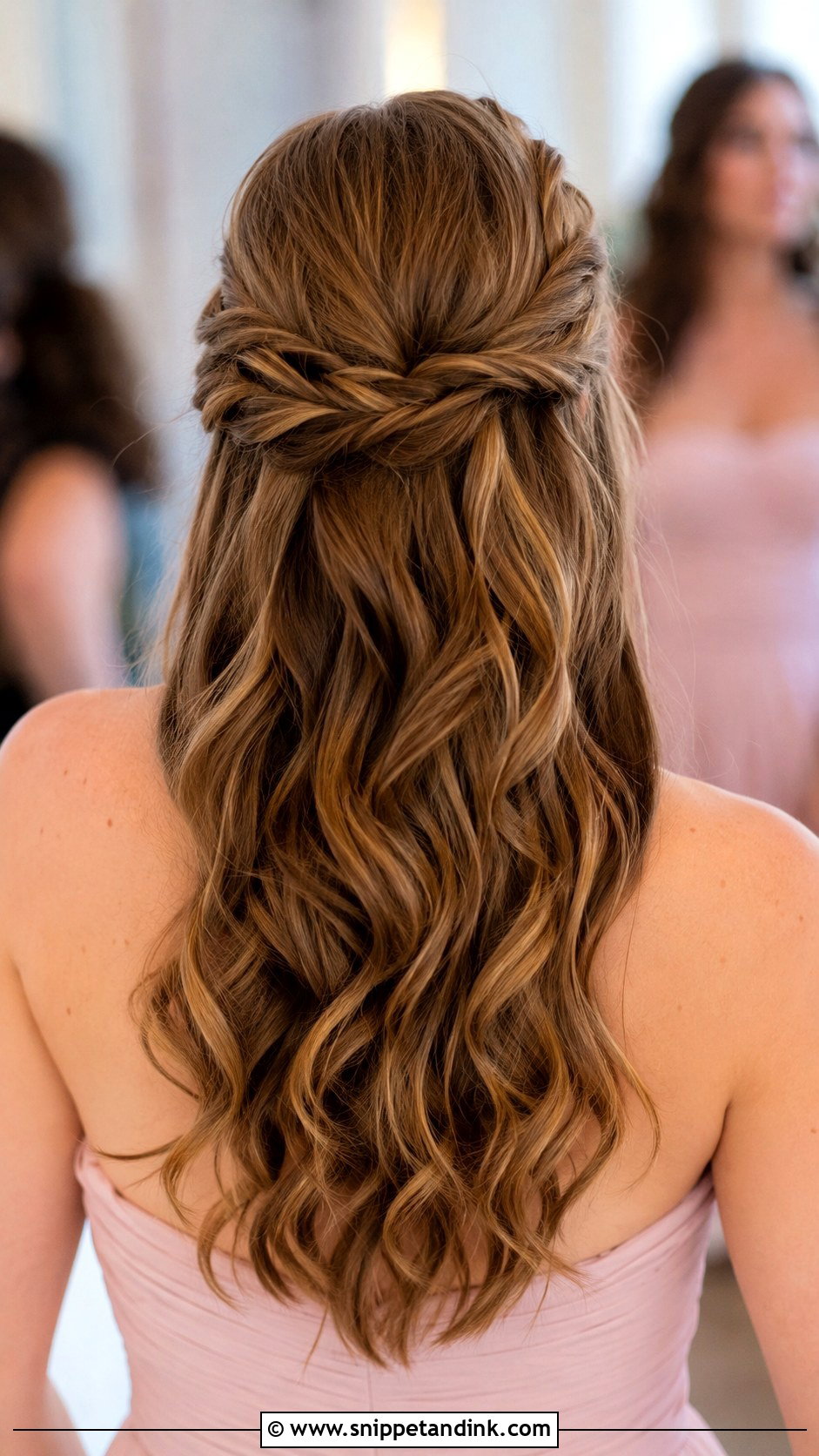 Easy Half Updo Bridesmaid Hair - Snippet and Ink - 20 Easy Bridesmaid Updo Ideas