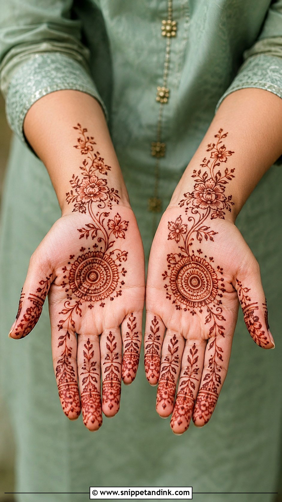 Easy Hand Mehndi Design - Snippet and Ink - 35 Hand Mehndi Designs