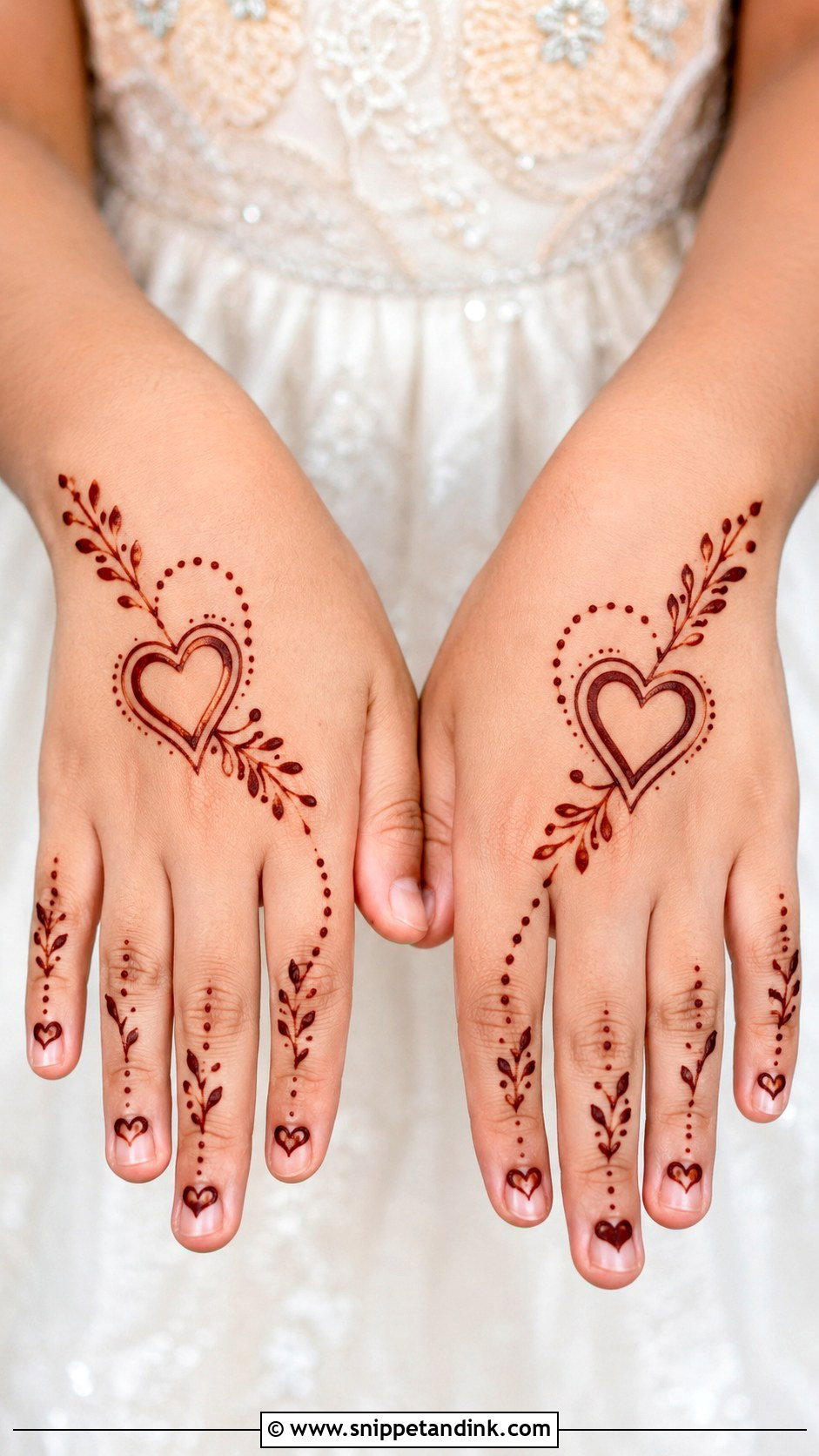 Easy Heart Mehndi Design for Kids - Snippet and Ink - 30 Very Easy Mehndi Designs for Kids