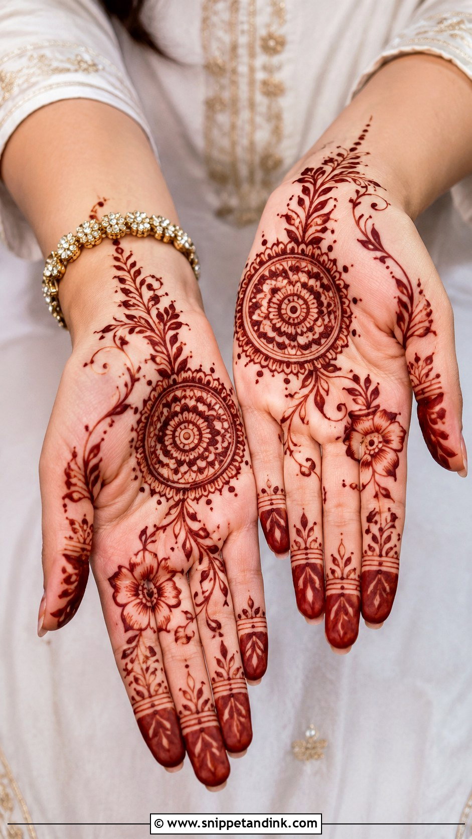 Easy Karva Chauth Mehndi Design - Snippet and Ink - 35 Karva Chauth Mehndi Designs