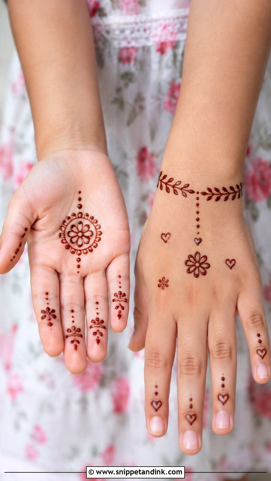 Easy Kids Mehndi Design - Snippet and Ink - 35 Easy Mehndi Designs