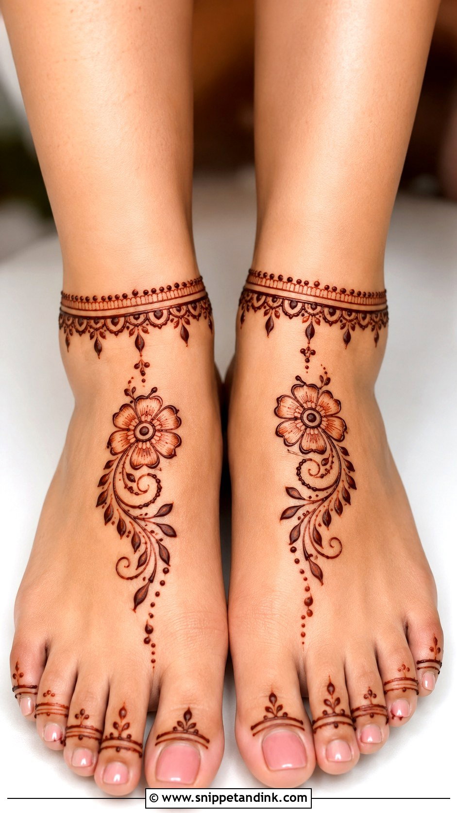 Easy Leg Mehndi Design For Beginners - Snippet and Ink - 35 Simple Easy Leg Mehndi Designs