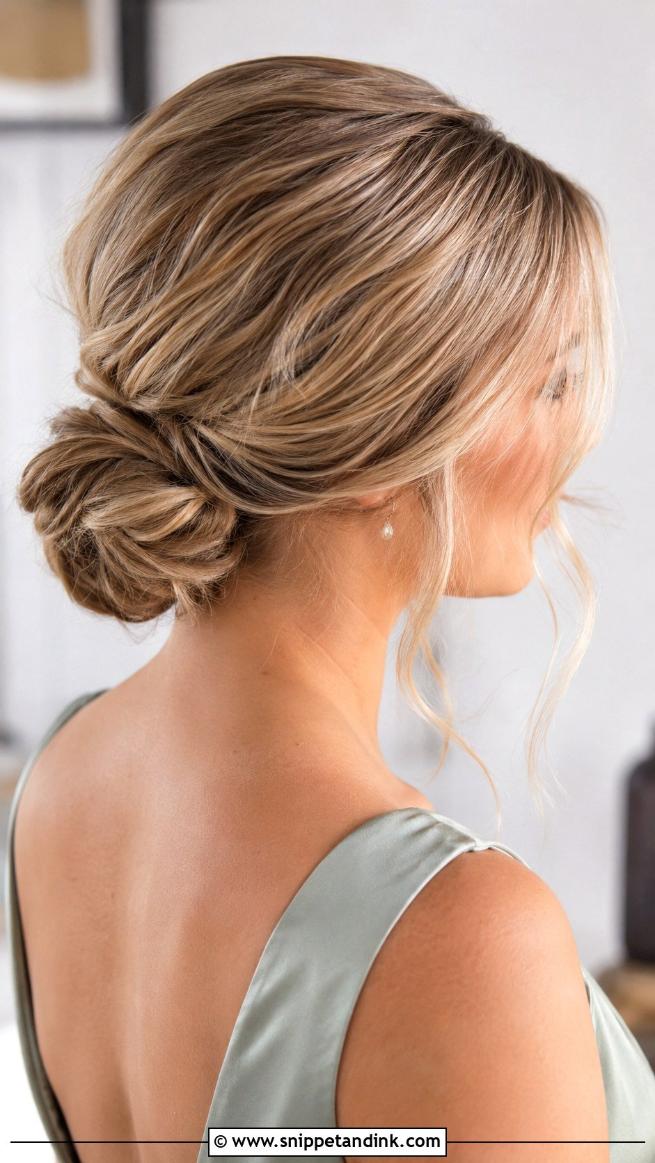 Easy Low Bun Bridesmaid Updo - Snippet and Ink - 20 Easy Bridesmaid Updo Ideas