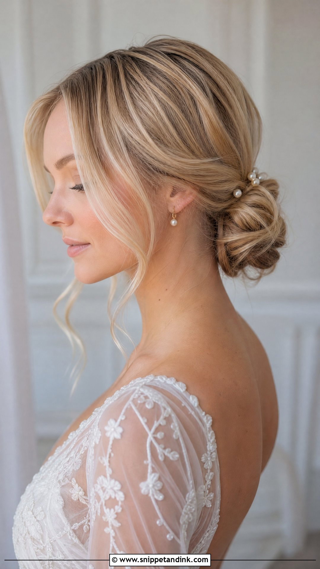 Easy Low Bun Wedding Hairstyle - Snippet and Ink - 15 Easy Wedding Hairstyles for Bride