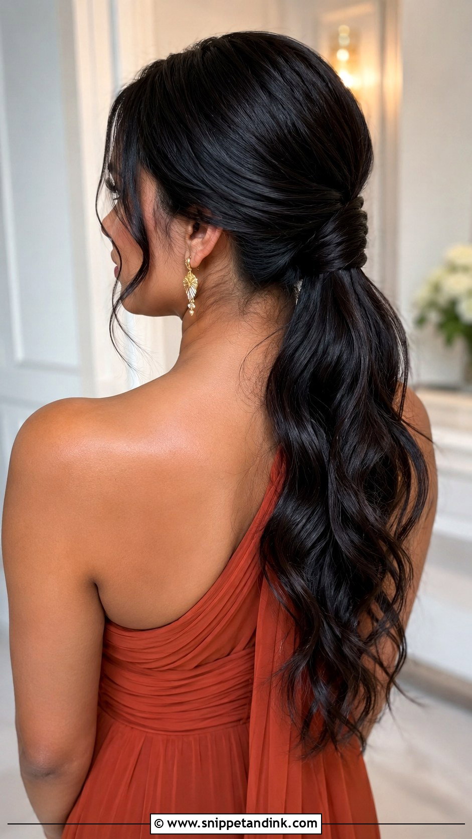 Easy Low Ponytail Updo - Snippet and Ink - 20 Easy Bridesmaid Updo Ideas