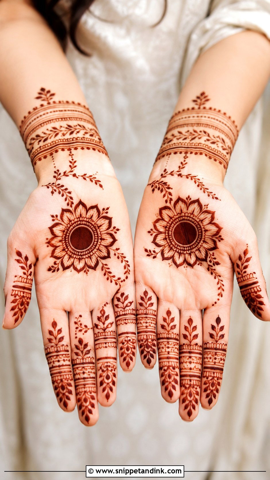 Easy Mehndi Design For Beginners - Snippet and Ink - 35 Mehndi Designs Book