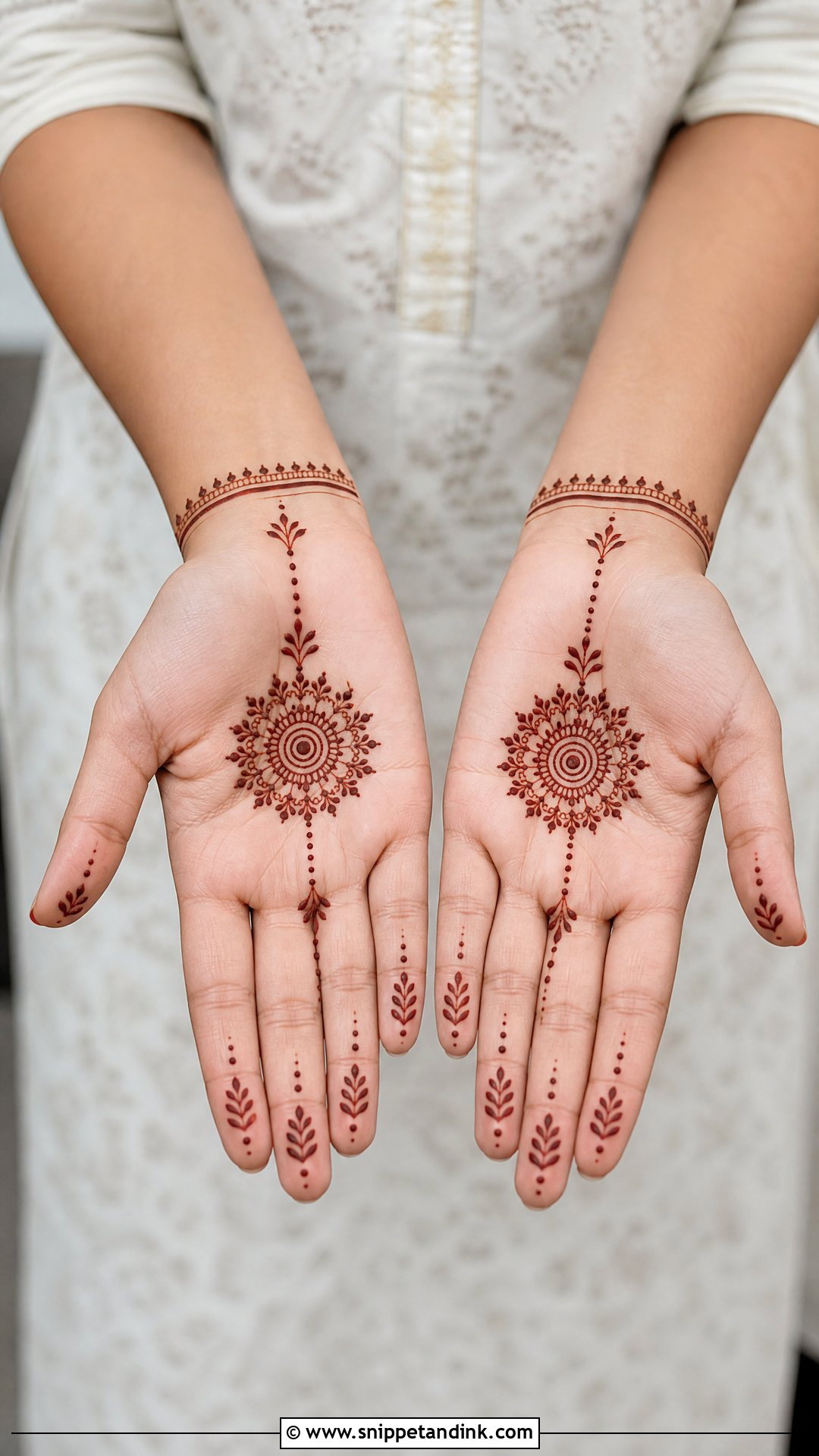Easy Minimal Front Hand Mehndi Design - Snippet and Ink - 35 Simple Easy Front Hand Mehndi Designs