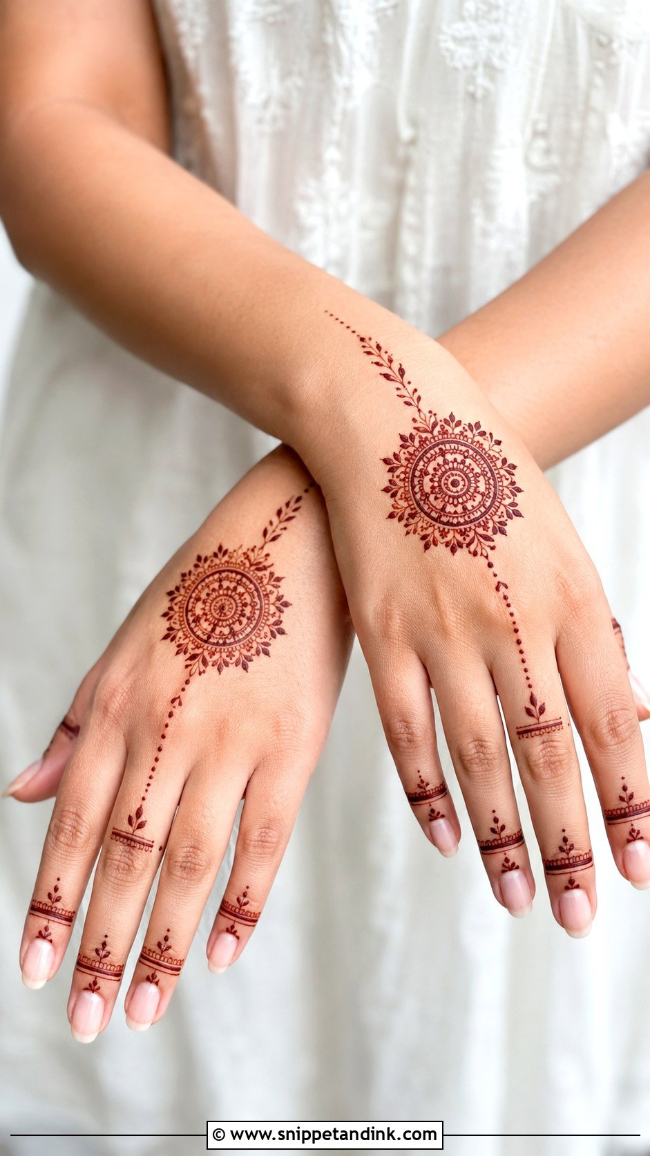 Easy Minimal Mehndi Design - Snippet and Ink - 35 Easy Mehndi Designs for Beginners