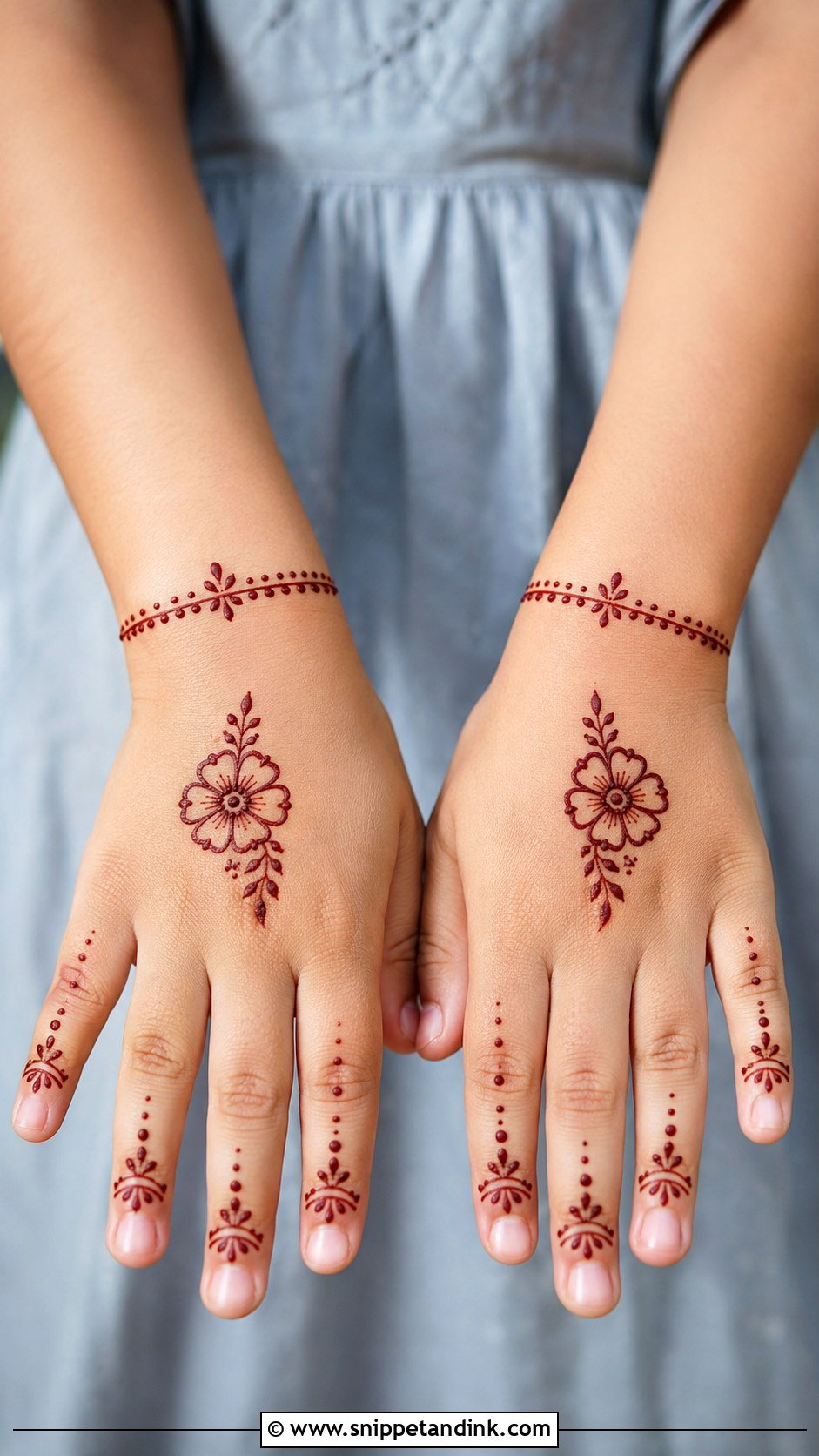 Easy Minimal Mehndi Design for Kids - Snippet and Ink - 30 Very Easy Mehndi Designs for Kids
