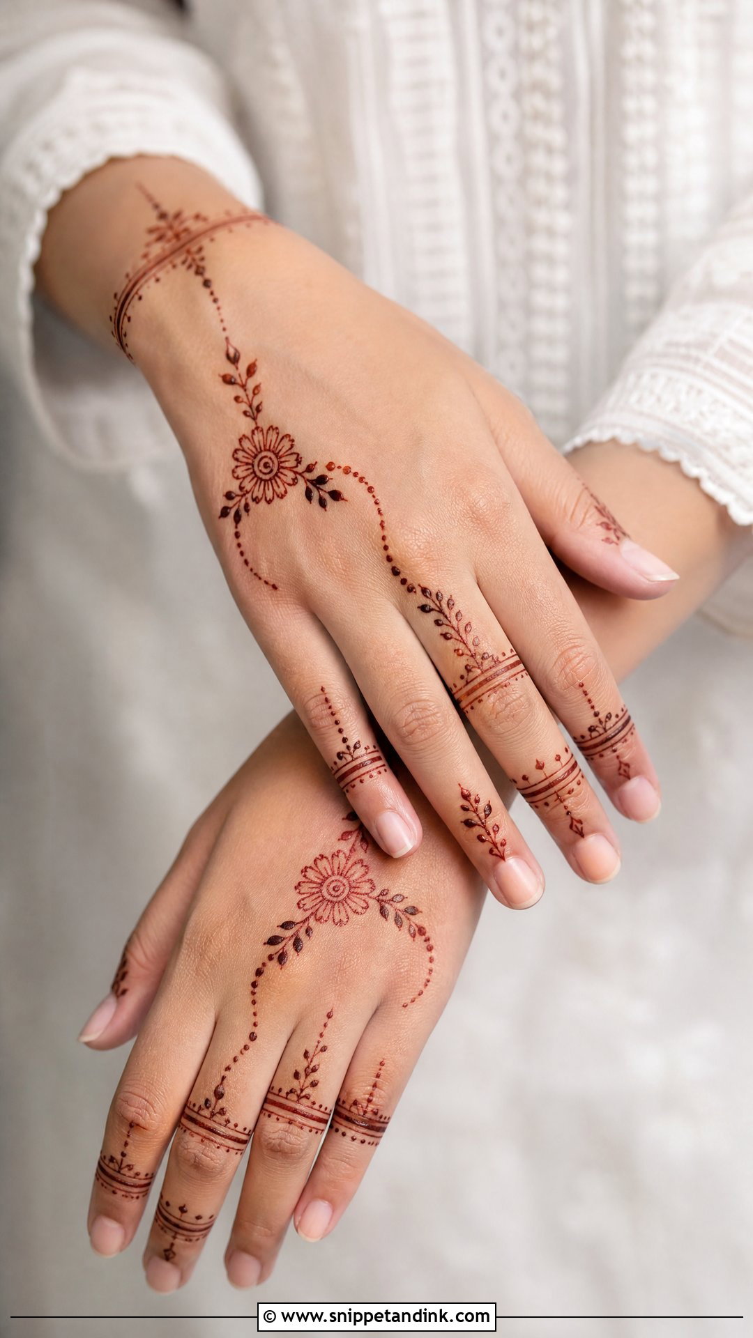 Easy Minimal Mehndi Design - Snippet and Ink - 35 Easy Mehndi Designs