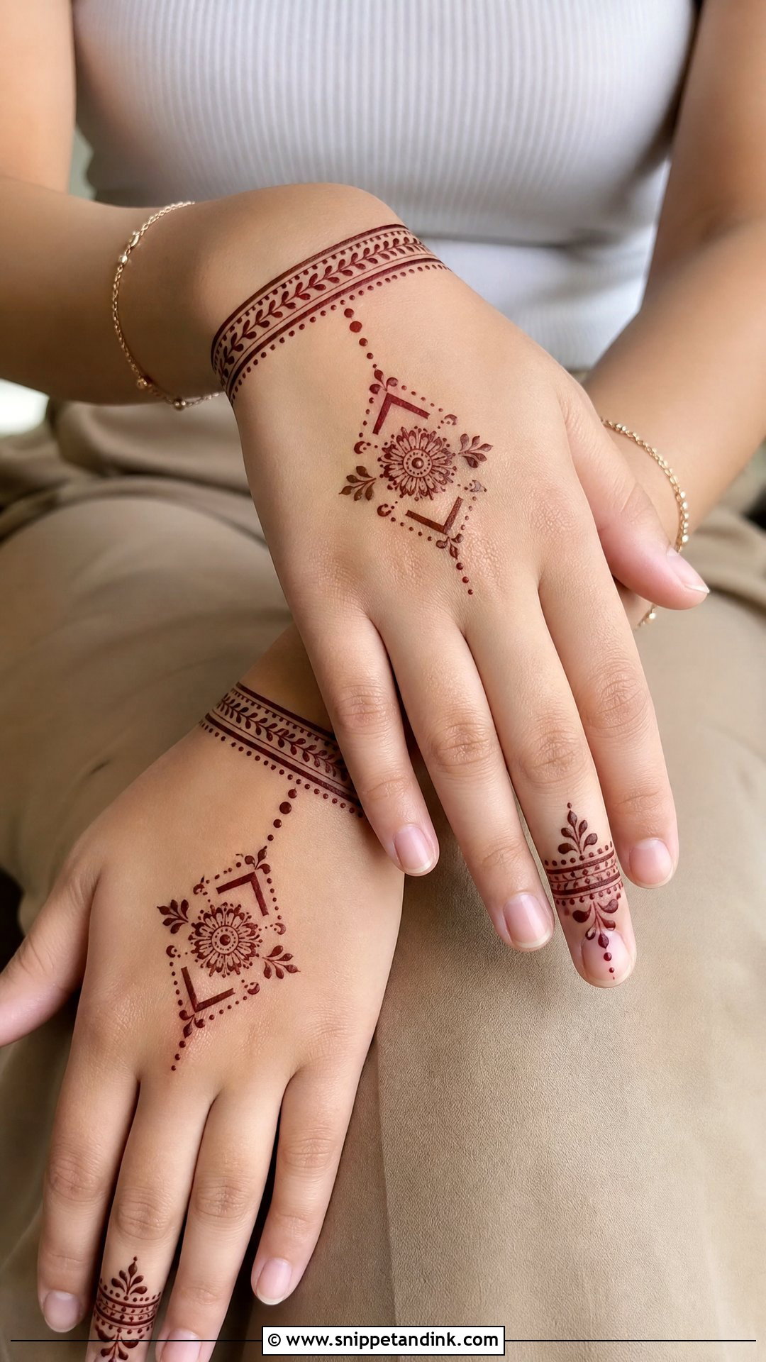 Easy Modern Mehndi Design - Snippet and Ink - 35 Easy Mehndi Designs