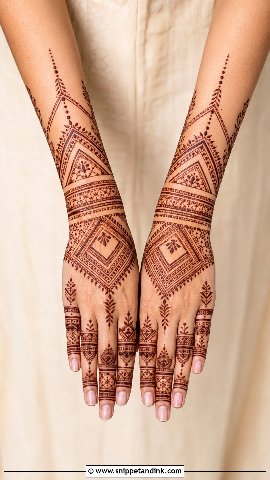 Easy Moroccan Mehndi Design - Snippet and Ink - 35 Simple Easy Mehndi Designs