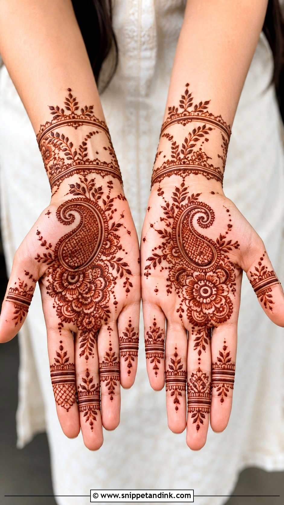 Easy Paisley Mehndi Design - Snippet and Ink - 35 Simple Easy Mehndi Designs